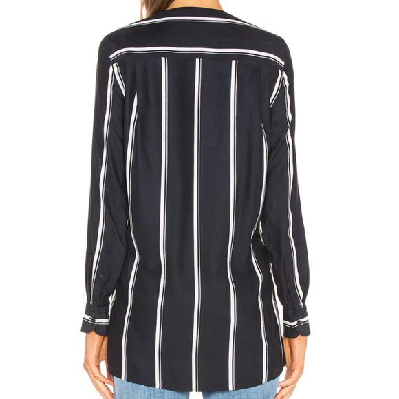 Rag & Bone Debbie Stripe Silk Blouse - Picture 3 of 4